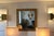 Large Square Mirror with Wooden Frame and Brass Trim, Italy, 1960s For Sale - Image 3 of 5