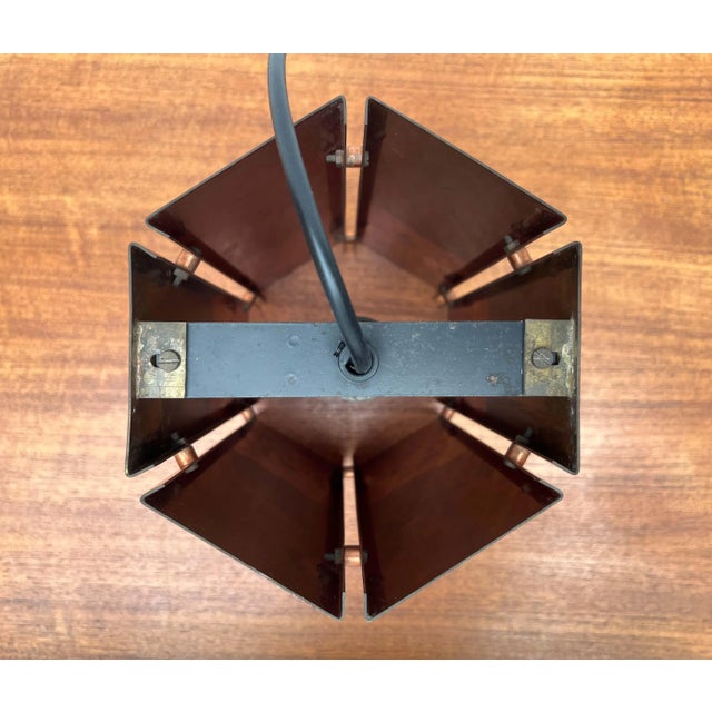 Metal Mid-Century Modern German Copper Pendant Lamps, 1960s, Set of 3 For Sale - Image 7 of 18