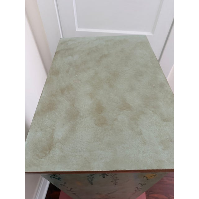 Late 20th Century Green Painted Tall Cabinet.with Four Drawers For Sale In Nashville - Image 6 of 11