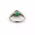 Tacori Emerald Diamond & Platinum Solitaire Ring, Size 5 For Sale - Image 4 of 6