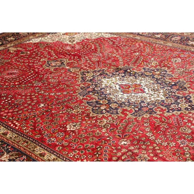 Textile Tabriz Rug with Mahi Pattern For Sale - Image 7 of 11