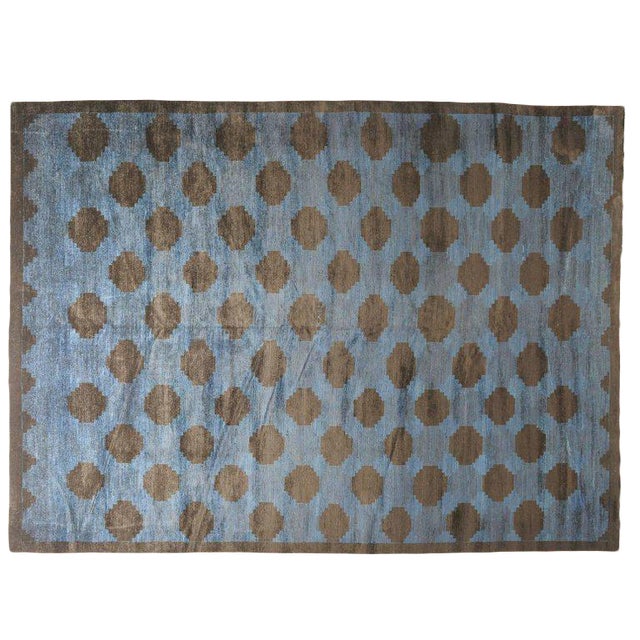 Polka Dotted Blue Rug 10′ × 13′11″ Chairish