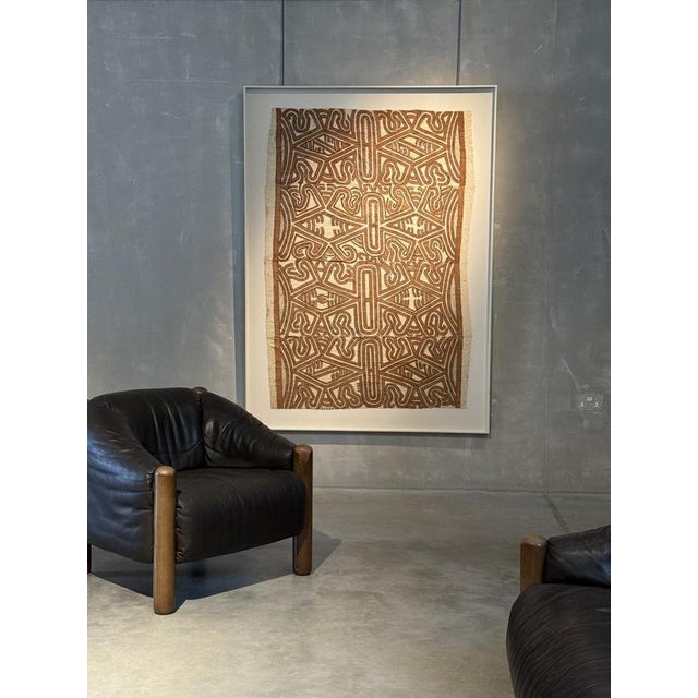 Vintage Mounted Tapa Cloth #1, 1950s For Sale - Image 8 of 10