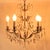 Vintage Brass and Crystal Chandelier 5 Light Baroque Rococo Revival Made in Sweden For Sale - Image 16 of 18