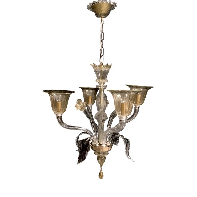 Vintage Chandelier in Murano Glass from Cesare Toso, 1980 For Sale