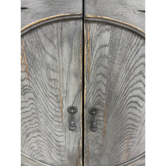 2020s Hooker Furniture Gray Distressed Wood Melange Credenza For Sale - Image 5 of 7