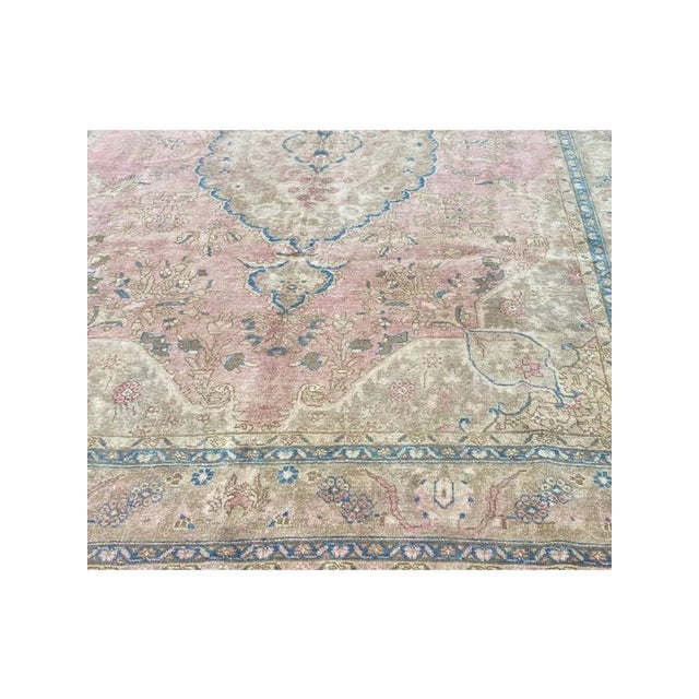 1960s Old Persian Tabriz Area Rug 8x12 For Sale - Image 10 of 12