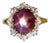 11x9.5mm, 5.5cts Madagascar Star Ruby and Natural Diamond Ring in 14k Solid Gold, Size 6.75 For Sale