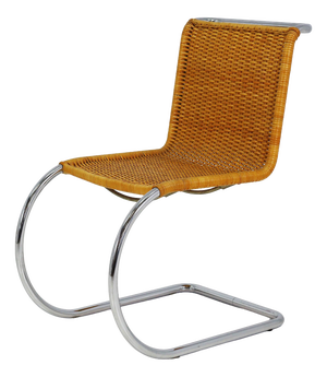 MF10 Cantilever Chair in Woven Straw by Ludwig Mies Van Der Rohe for Thonet, 1970