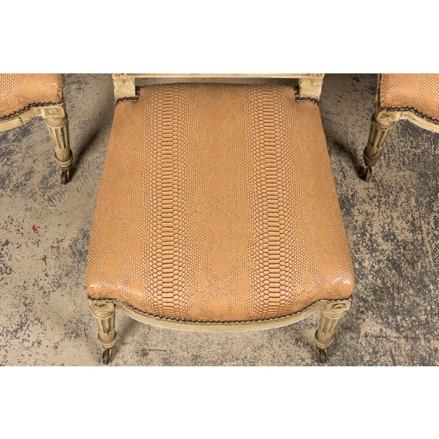Late 19th Century Set of Six French Louis XVI Style Dining Chairs by Maison Jansen, 1890, Paris For Sale - Image 5 of 18
