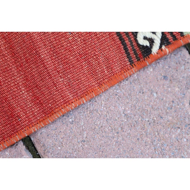 Brown 1960s Turkish Oushak Rug With Stripe Patterns For Sale - Image 8 of 9