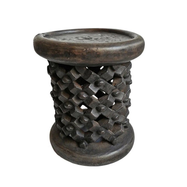 Mid 20th Century Vintage Small Bamileke Carved Wood Stool For Sale - Image 5 of 5
