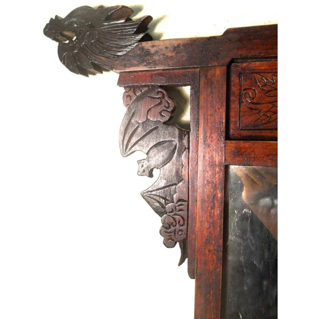 This antique Chinese Wash Stand is circa early of 19th century. Traditional Chinese auspicious design of "dragon, lotus,...