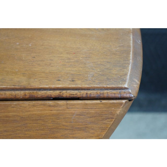 Antique 19th Century Victorian Mahogany Drop Leaf Oval Dining Table Console For Sale - Image 11 of 18