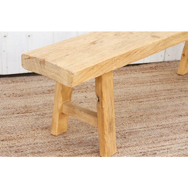 Farmhouse Reclaimed Wood Bench For Sale - Image 9 of 12