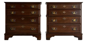 Pair of Pennsylvania House Georgian Cherry Bachelor Chests, C. Late 20th Century