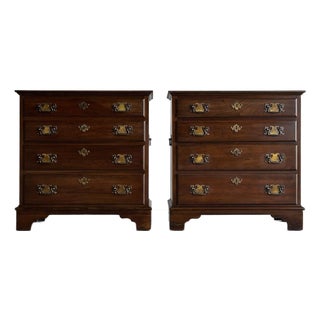 Vintage Late 20th Century Georgian Bachelor Chests, Pair For Sale