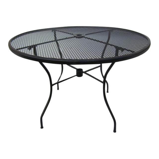 Salterini Style Black Patio Garden Metal Table Chairish