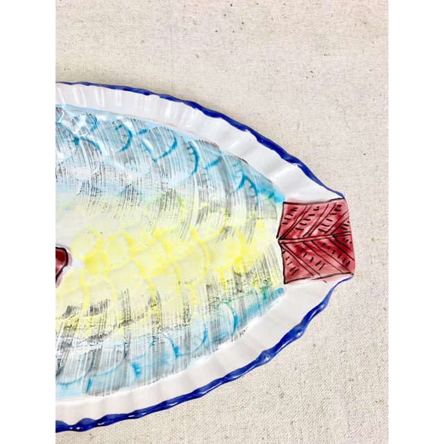 Mid 20th Century Vintage Italian Fish Serving Platter For Sale - Image 5 of 8