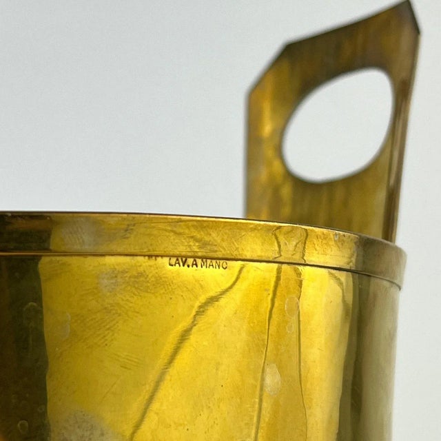 Vintage Brass Buckets Embossed Gold Champagne Bucket, 1950s, Set of 2 For Sale - Image 10 of 11