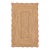 5x8Ft. Pink Wave Scallop Edge Jute Rug For Sale
