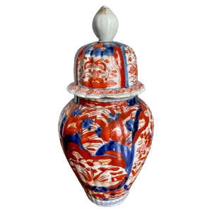 Antique Shaped Imari Vase with Lid