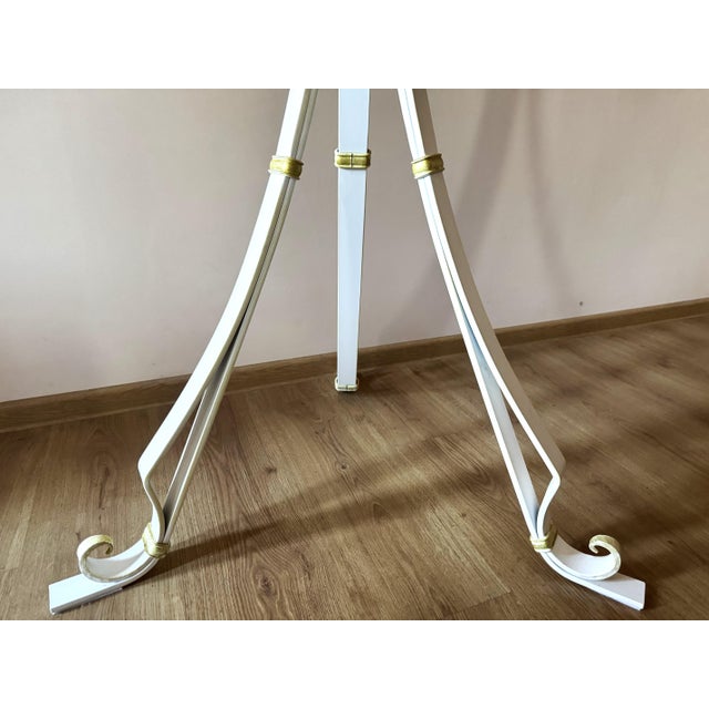 Vintage Hand-Forged Iron Coat Stand in White and Gold, 1950s For Sale - Image 15 of 18