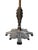 Brass and Cast Iron 1930s Depression Era Floor Lamp With Amber Art Deco Glass Shade #2619 For Sale - Image 10 of 11