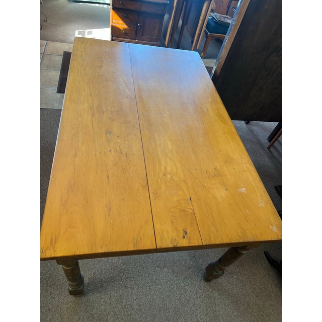 1950's Stickley French Farmhouse Pine Dining Table For Sale - Image 6 of 10