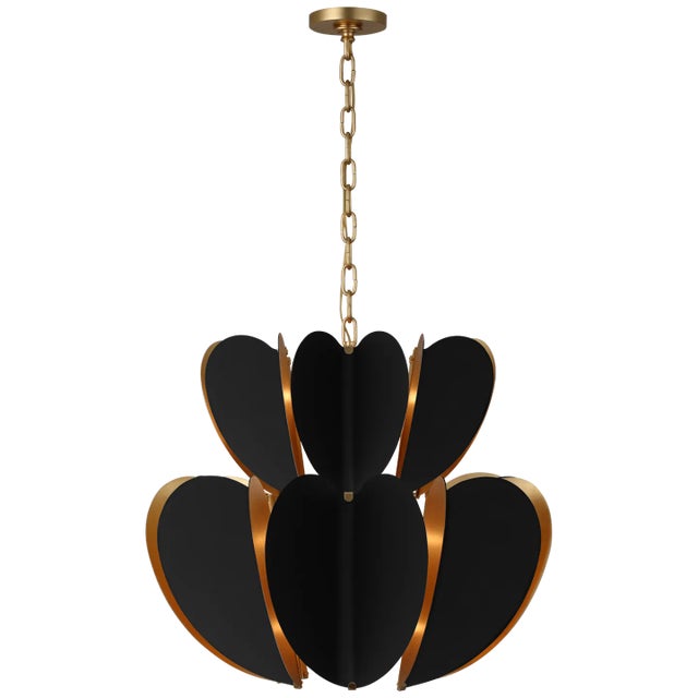 Danes Two Tier Chandelier in Matte Black and Gild Designer: kate spade new york Canopy: 5" Round Mounting: Chain Shade...
