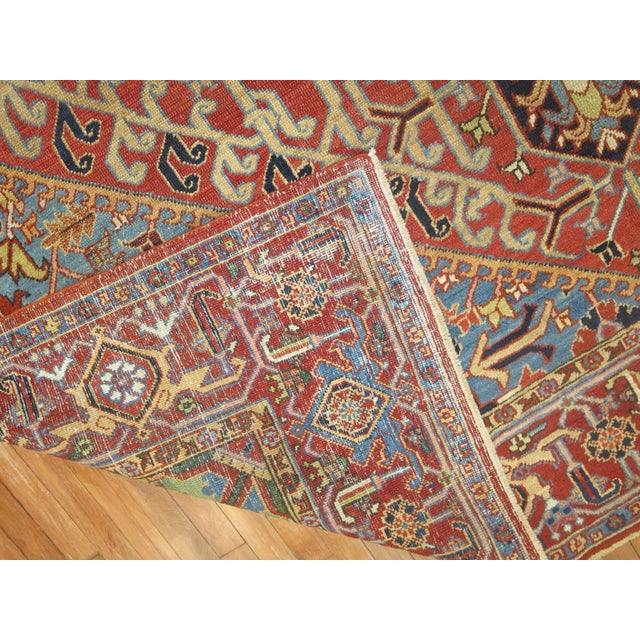 Textile Antique Heriz, 8'7'' X 11'6'' For Sale - Image 7 of 12