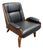 West Elm Paulo Bent Ply Leather Chair For Sale