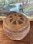 Brown Vintage Handwoven Southeast Asian Rattan Lidded Basket With Saburst and Diamond Weave Pattern For Sale - Image 8 of 8