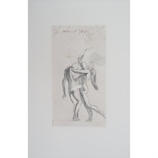 Auguste Rodin, Ombres et Lutte de Jacob avec l'ange, Etching For Sale - Image 4 of 8