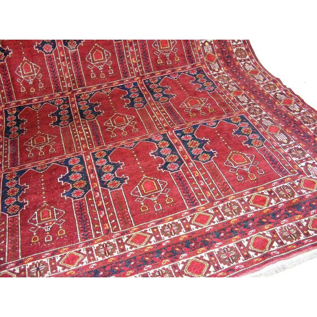Antique Hand Knotted Islamic Turkmen Prayer Rug, 1920s For Sale - Image 9 of 18