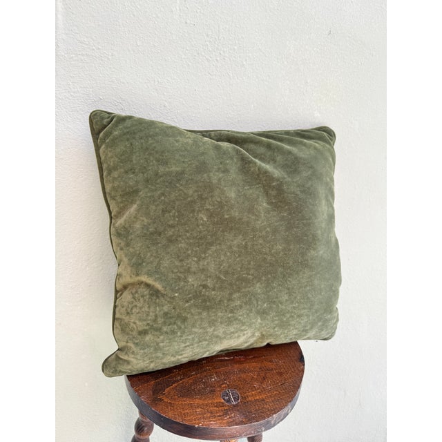 Textile Vintage Tropical Palm Tapestry & Velvet Throw Pillows Cushions, Set of 3 — Coastal Boho For Sale - Image 7 of 11