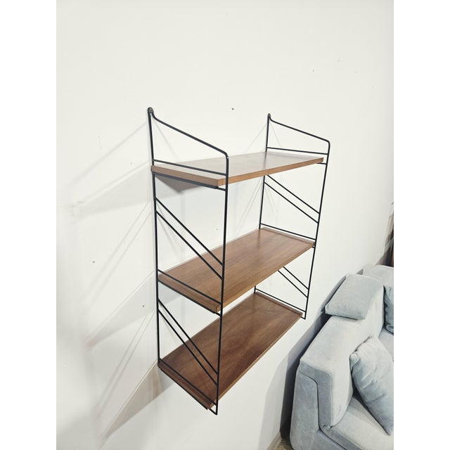 Black Mid-Century Modern Wall Shelf by Kajsa & Nils Nisse Strinning, 1960s For Sale - Image 8 of 14