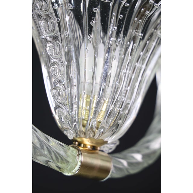 1940s Charming Ercole Barovier Art Deco Chandelier, "Bullicante" Glass Murano For Sale - Image 14 of 17