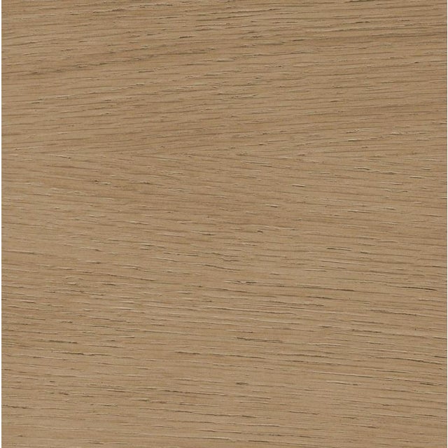 Rectangular Side Table in Natural Oak Veneer with Brushed Bronze Base For Sale - Image 4 of 5