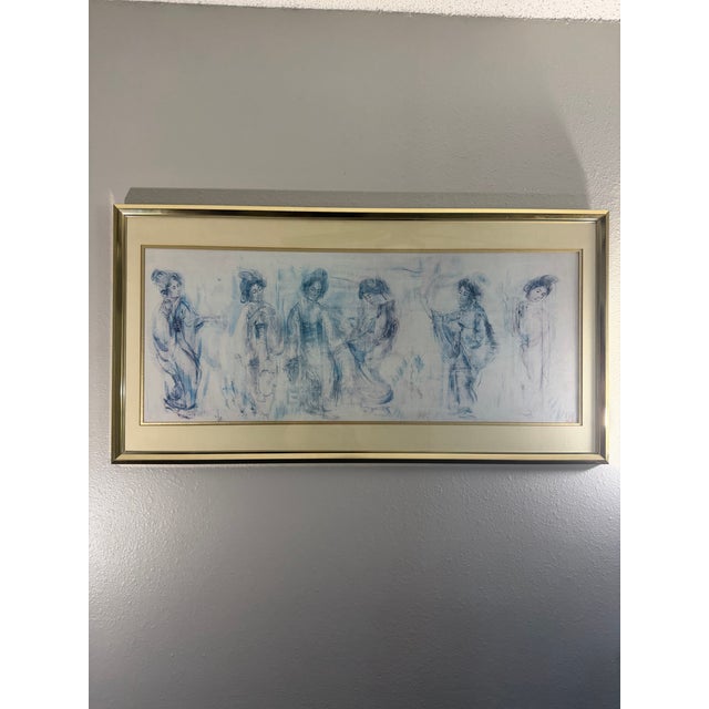 Vintage Framed Figurative Artwork, Circa 1990s' For Sale - Image 4 of 14