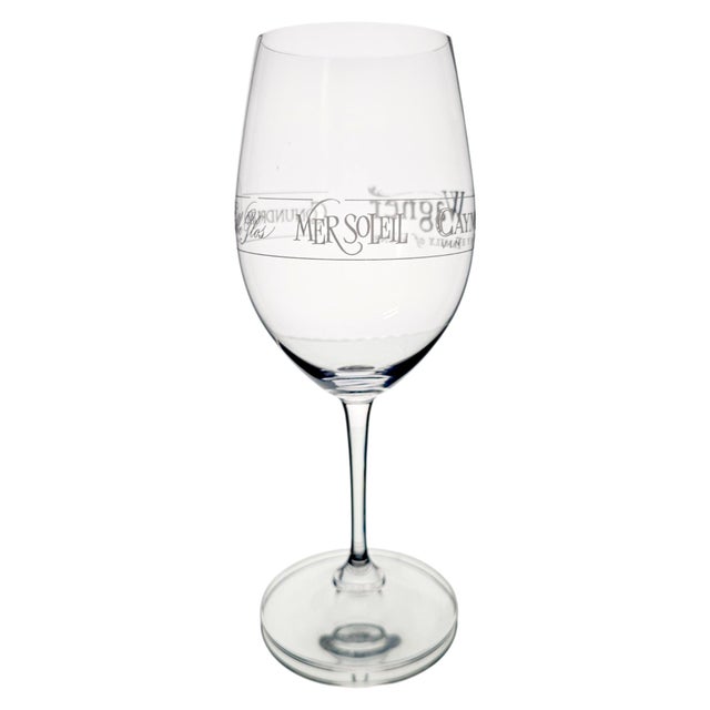 Transparent VTG Wagner Family Reidel Wine Glass Caymus Mer Soleil Conundrum Emmolo Set 4 8.75" For Sale - Image 8 of 13