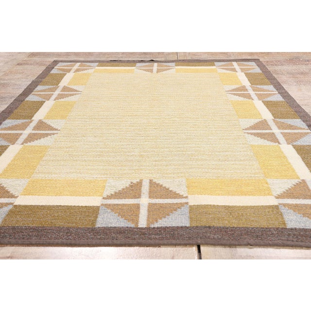 Vintage Swedish Rollakan Rug, 05'05 X 08'01 For Sale - Image 9 of 10
