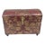 Hand-Painted Dome Top Wood and Brass Decorative Chest For Sale
