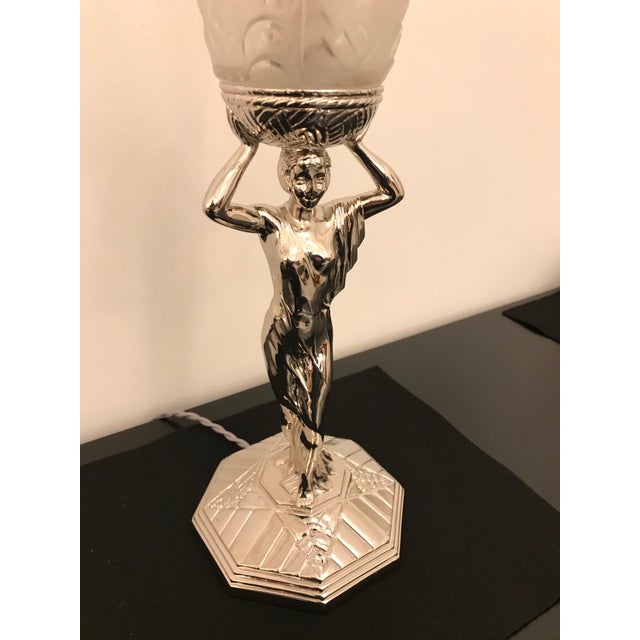 Muller Frères French Art Deco Table Lamp by Muller Frères Luneville For Sale - Image 4 of 13