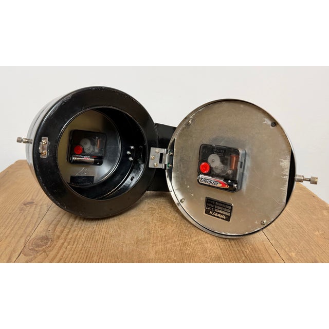 Vintage Black Kappa Ship Double Sided Wall Clock, 1980s For Sale - Image 17 of 18