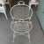 Art Deco Mid 20th Century Painted White Ornate Metal Garden Chairs Set of 2 For Sale - Image 3 of 12