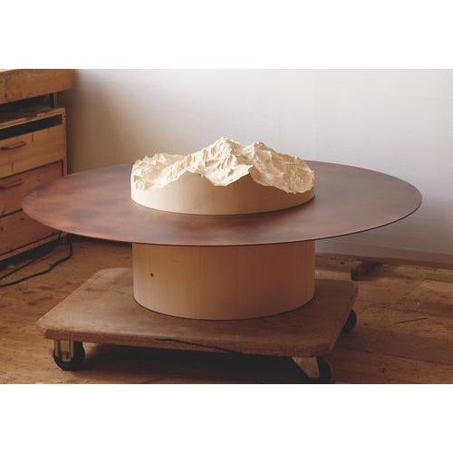 Not Yet Made - Made To Order Tip Natural Oak and Flamed Copper Coffee Table by Dolomitisch For Sale - Image 5 of 6