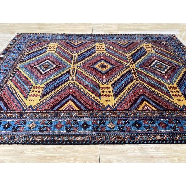 1990s Vintage Wool Lori Pambak Kazak Rug For Sale - Image 5 of 14