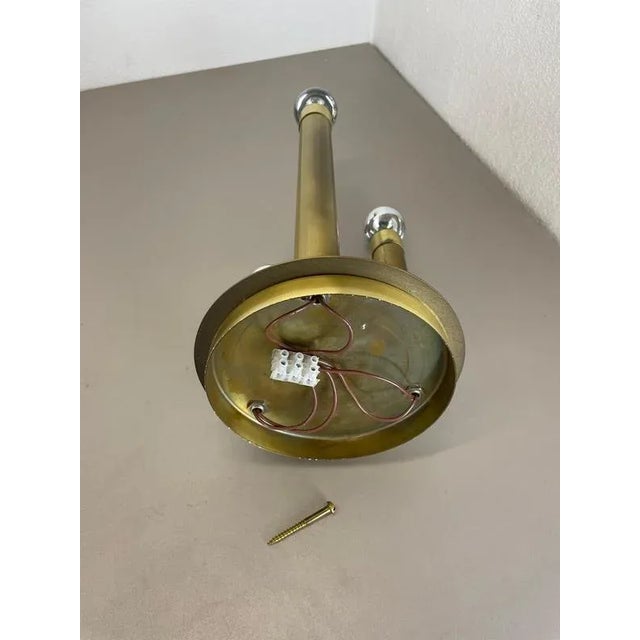 Space Age Italian Brass Atomic Ceiling Light by Gio Ponti, Italy, 1970s For Sale - Image 17 of 18