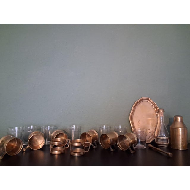 Antique Desk Service with Glass, 1800, Set of 12 For Sale - Image 4 of 7